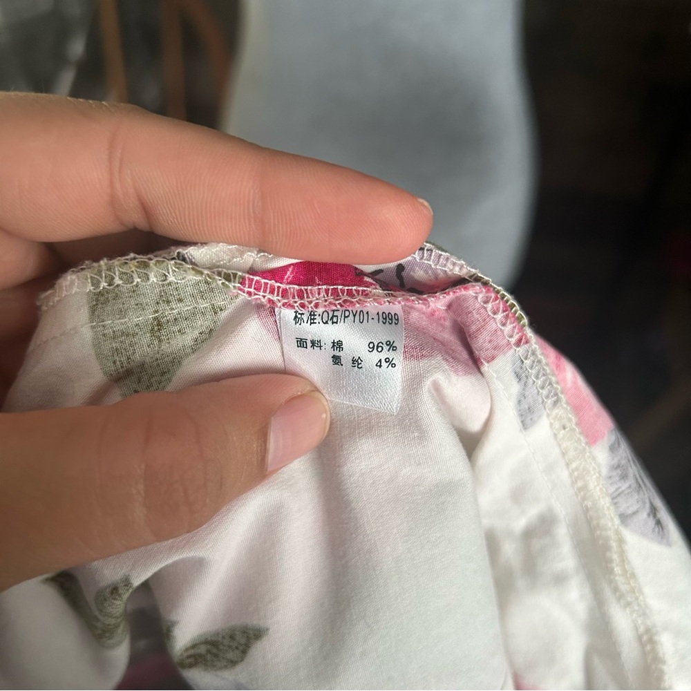 Floral Women's Top - Pink and White - Picture 7 of 8